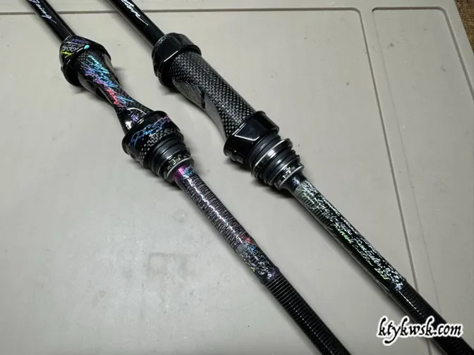 TFL- 57WRXTi と TFL-55RX-Ti リールシート比較