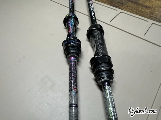 TFL- 57WRXTi と TFL-55RX-Ti リールシート比較