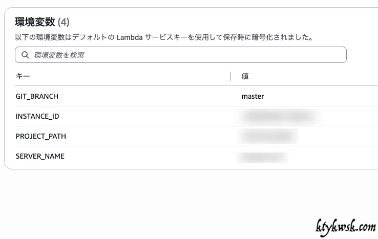 Lambda環境変数